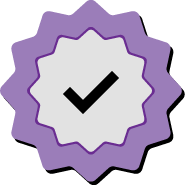 quality ribbon with checkmark icon