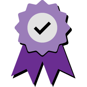 quality ribbon icon