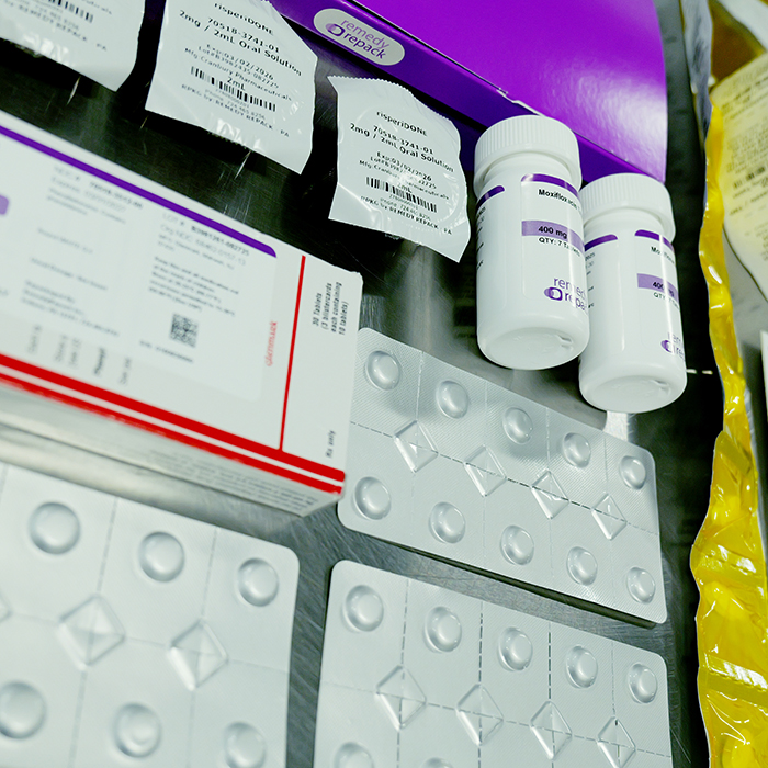 Remedy Medication laying on metal table